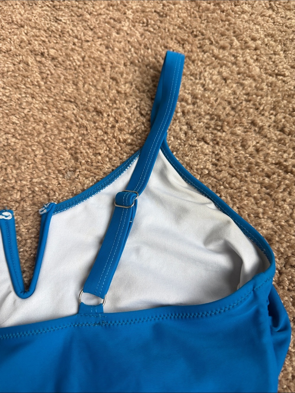 Women’s Electric Blue V-Notch Camisole Swim Top - Picture 5 of 6